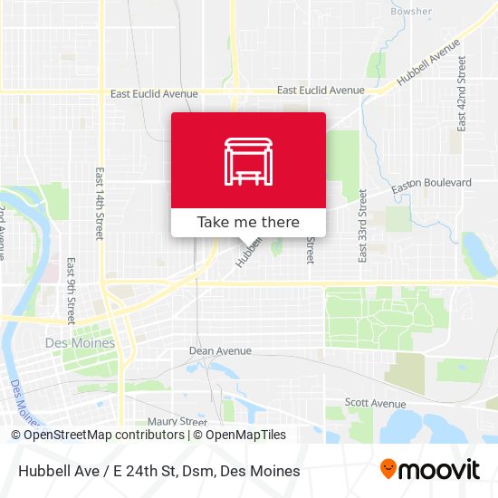 Mapa de Hubbell Ave / E 24th St, Dsm