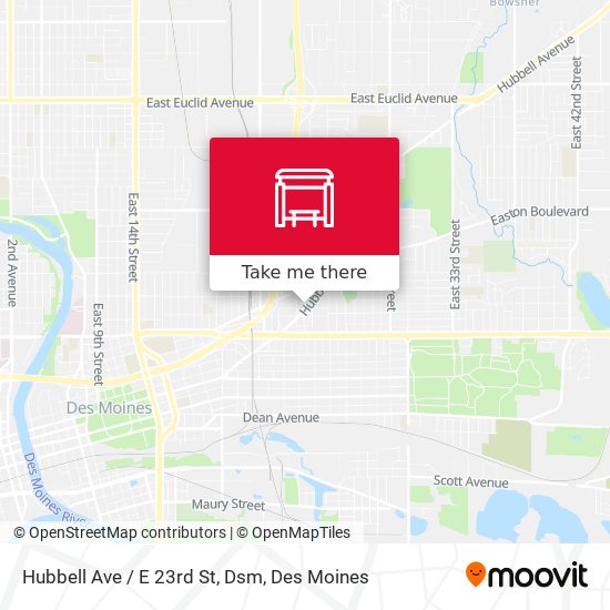 Mapa de Hubbell Ave / E 23rd St, Dsm