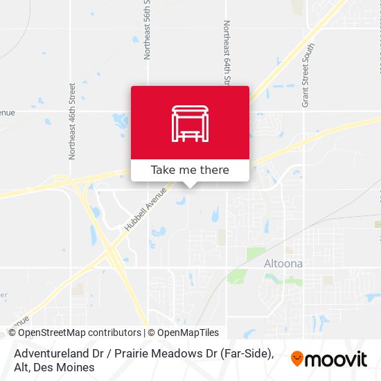 Adventureland Dr / Prairie Meadows Dr (Far-Side), Alt map