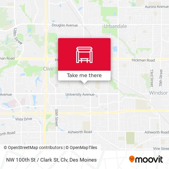 NW 100th St / Clark St, Clv map
