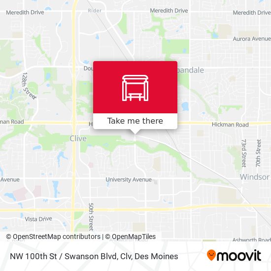 NW 100th St / Swanson Blvd, Clv map