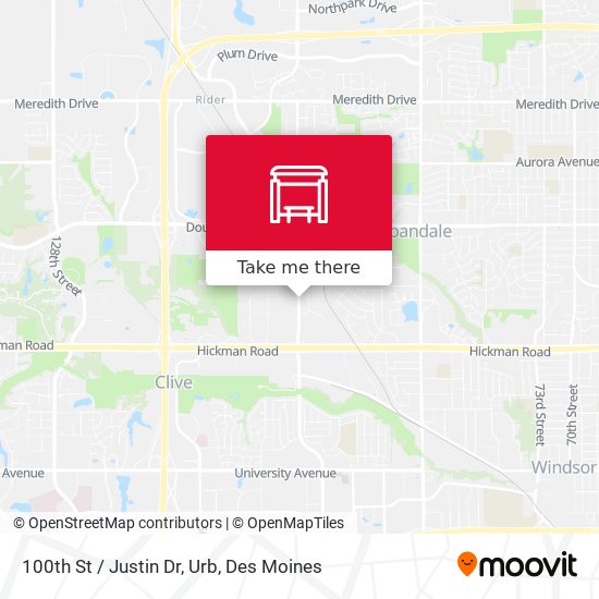 100th St / Justin Dr, Urb map