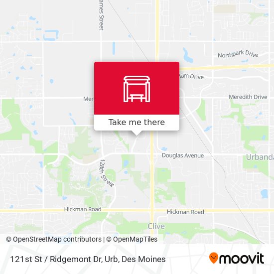 121st St / Ridgemont Dr, Urb map