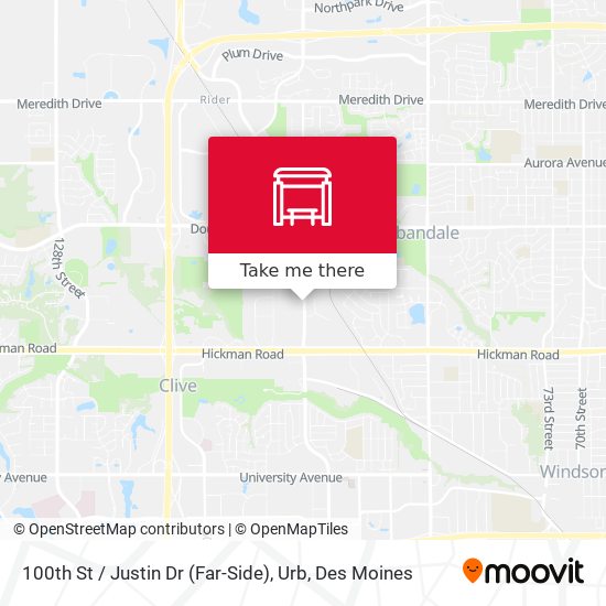 Mapa de 100th St / Justin Dr (Far-Side), Urb