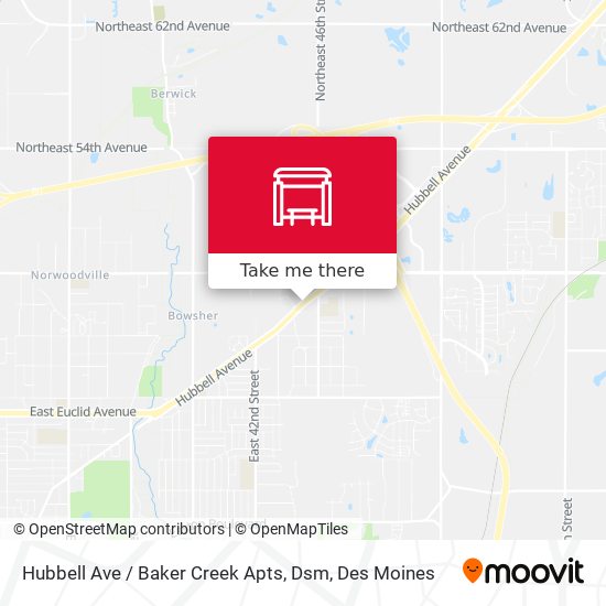 Mapa de Hubbell Ave / Baker Creek Apts, Dsm