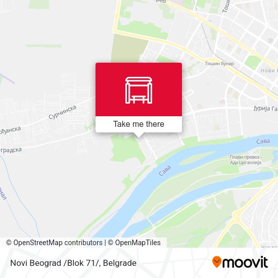 Novi Beograd /Blok 71/ map