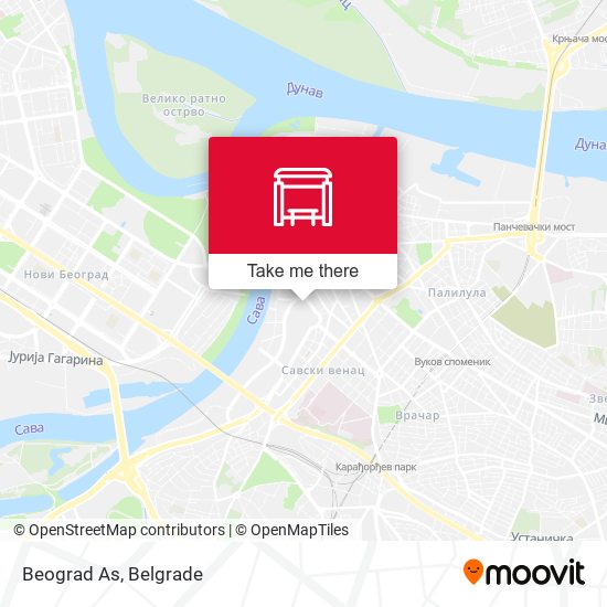 Beograd As map