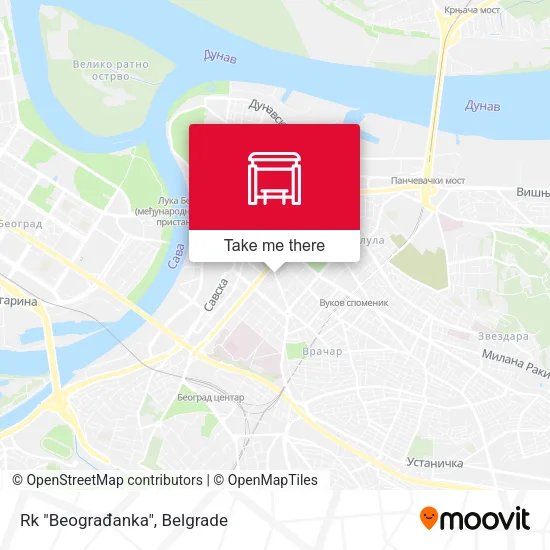 Rk "Beograđanka" map