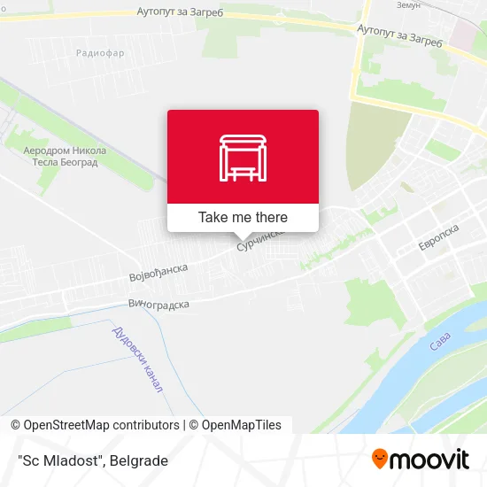 "Sc Mladost" map