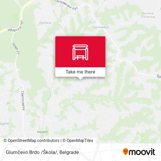 Glumčevo Brdo /Škola/ map