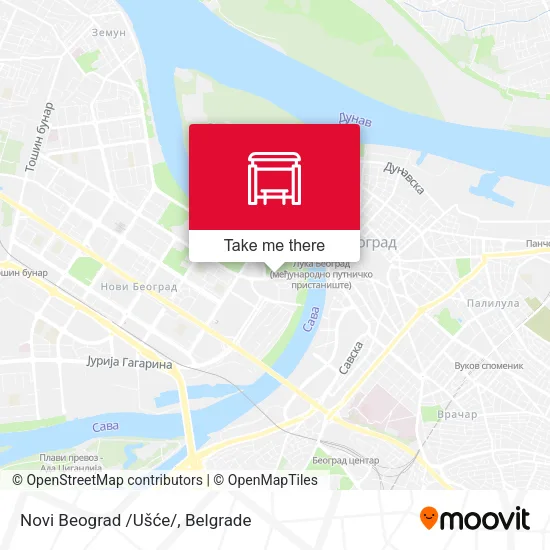 Novi Beograd /Ušće/ map