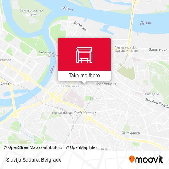 Slavija Square map