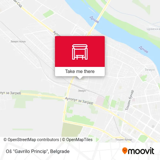 Oš "Gavrilo Princip" map