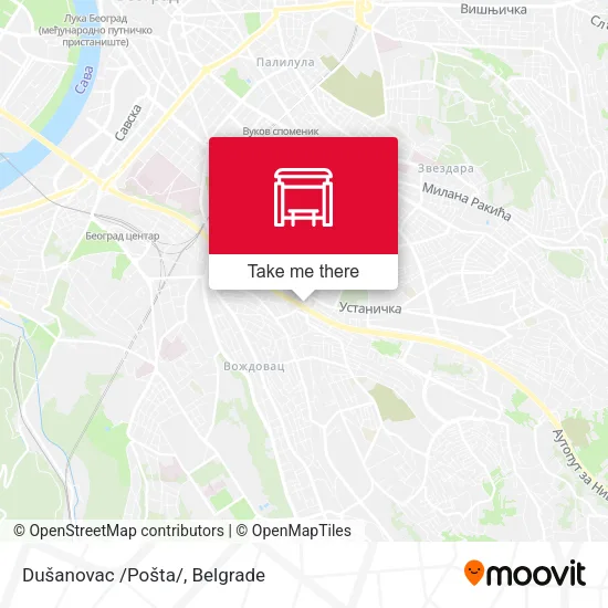 Dušanovac /Pošta/ map