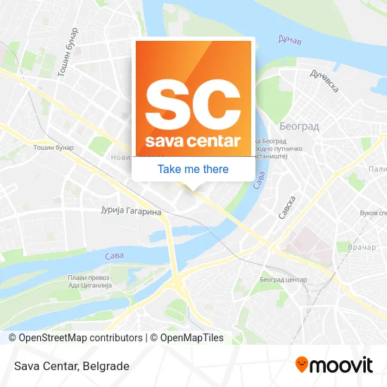 Sava Centar map