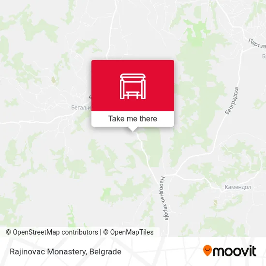 Rajinovac Monastery map