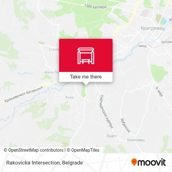 Rakovicka Intersection map