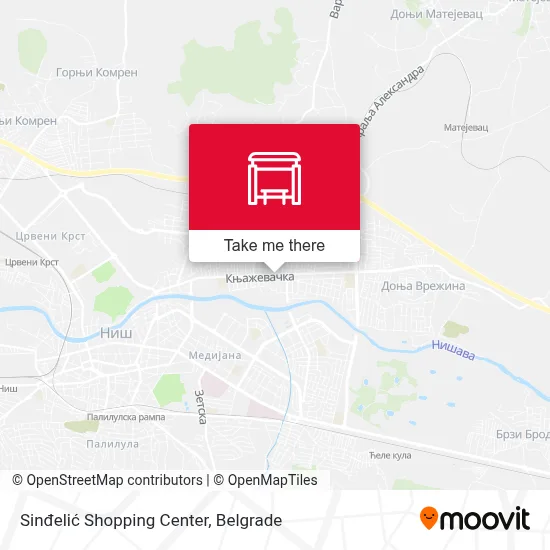 Sinđelić Shopping Center map
