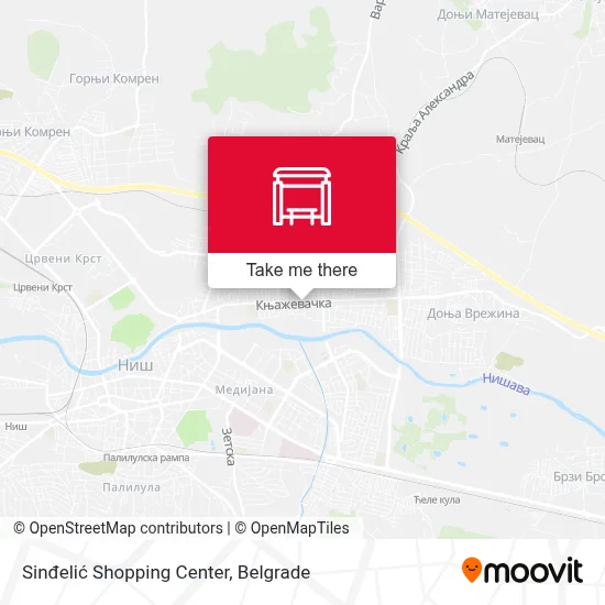 Sinđelić Shopping Center map
