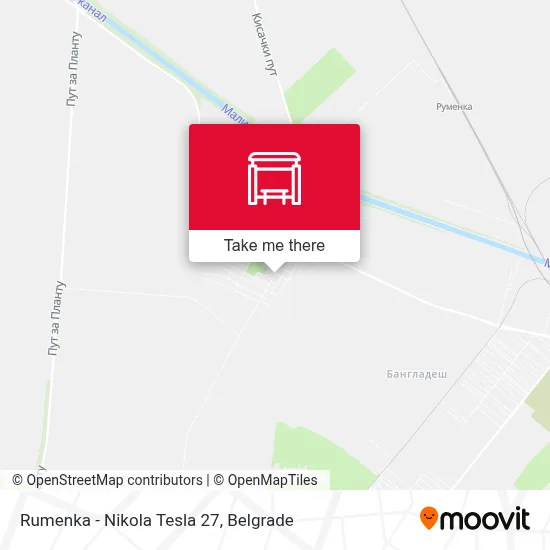 Rumenka - Nikola Tesla 27 map