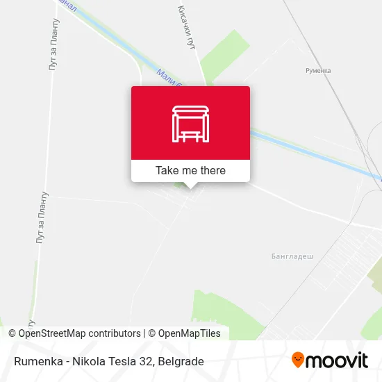 Rumenka - Nikola Tesla 32 map