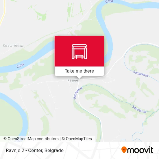 Ravnje 2 - Center map