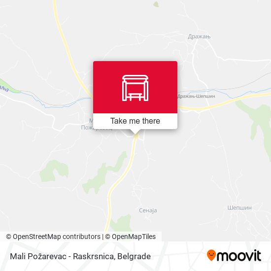 Mali Požarevac - Raskrsnica map