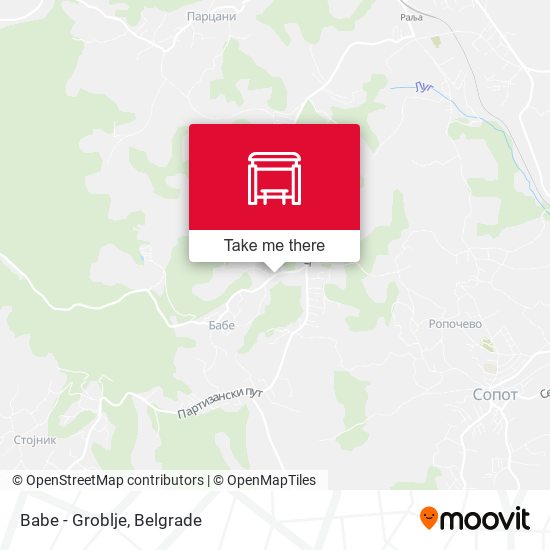 Babe - Groblje map