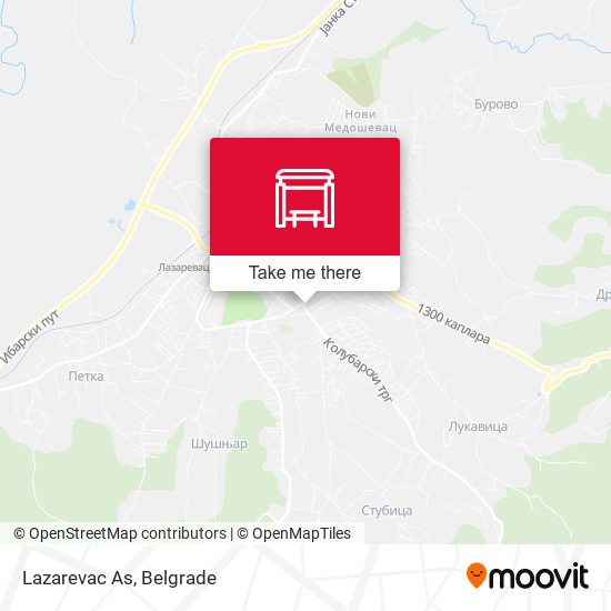 Lazarevac As map