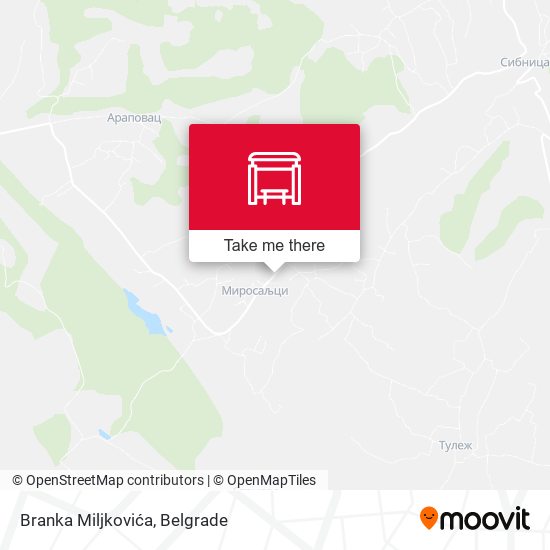 Branka Miljkovića map