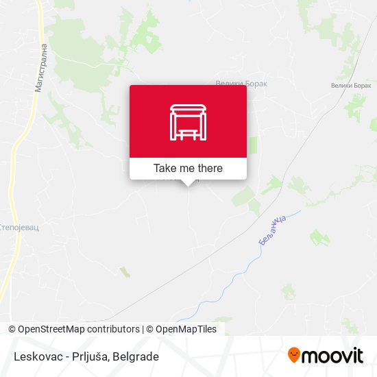 Leskovac - Prljuša map