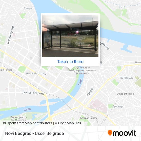 Novi Beograd - Ušće map