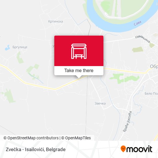 Zvečka - Isailovići map