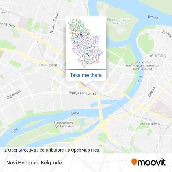 Novi Beograd map