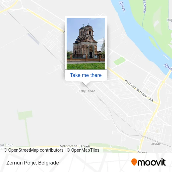 Zemun Polje map