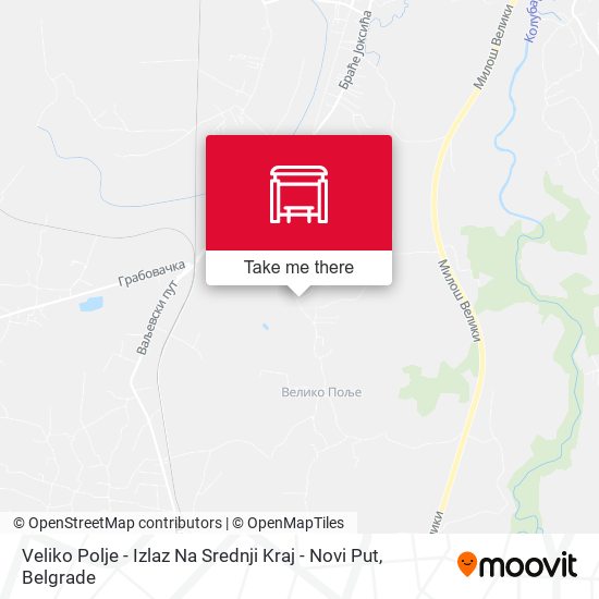 Veliko Polje - Izlaz Na Srednji Kraj - Novi Put map