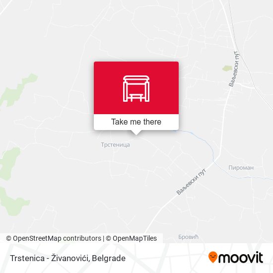 Trstenica - Živanovići map