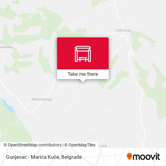 Gunjevac - Marića Kuće map