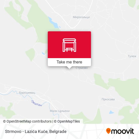 Strmovo - Lazića Kuće map