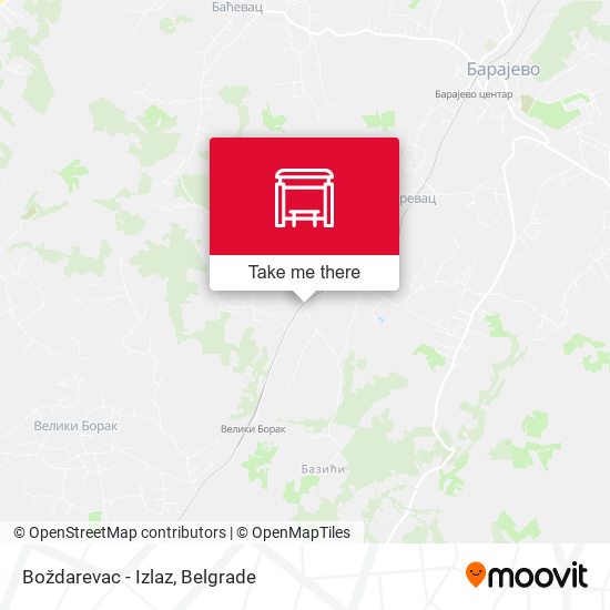 Boždarevac - Izlaz map