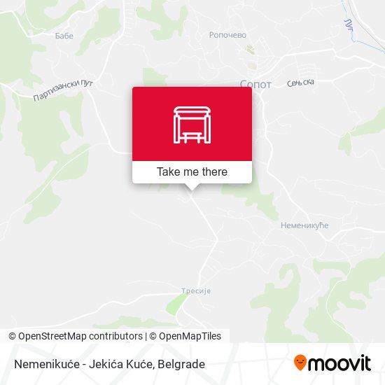 Nemenikuće - Jekića Kuće map