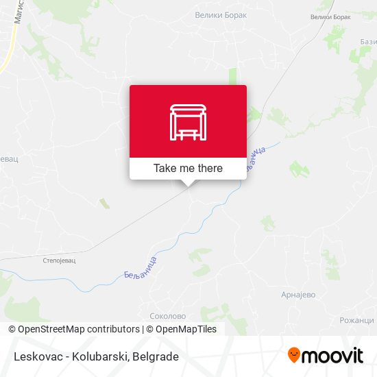 Leskovac - Kolubarski map