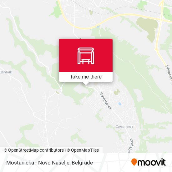 Moštanička - Novo Naselje map