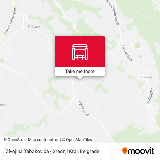 Živojina Tabakovića - Srednji Kraj map