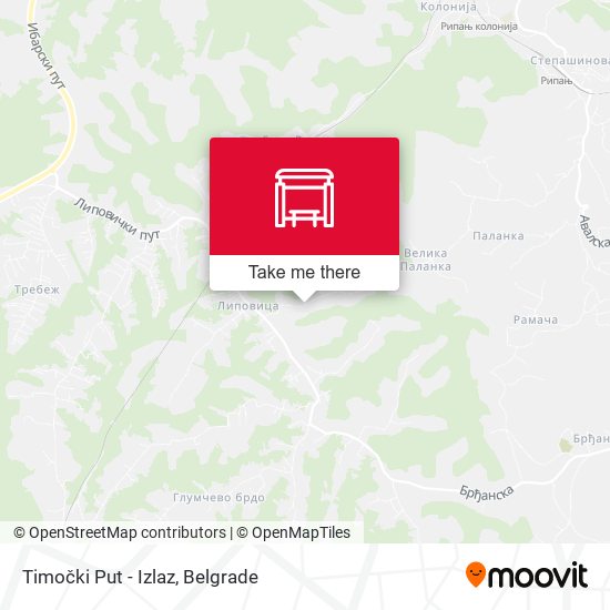 Timočki Put - Izlaz map