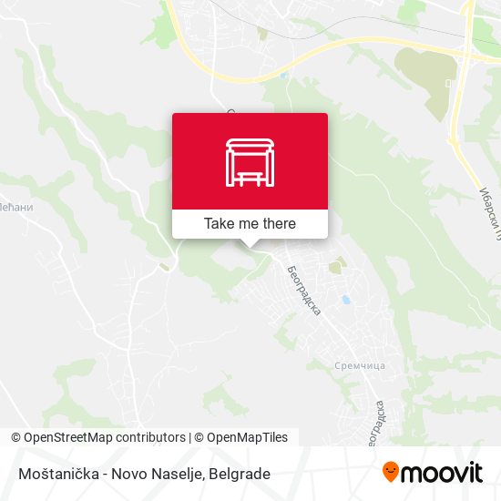 Moštanička - Novo Naselje map