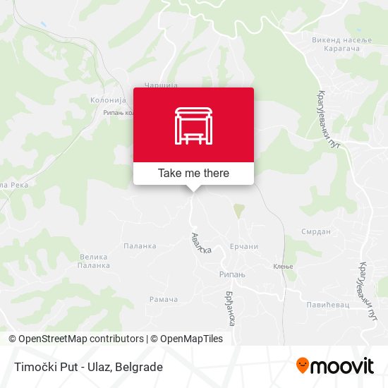 Timočki Put - Ulaz map