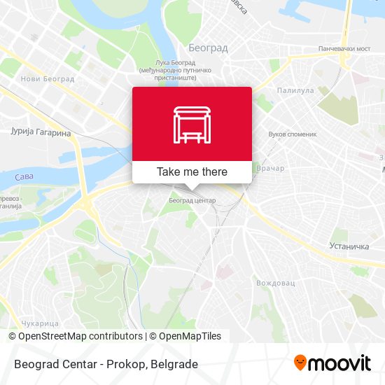 Beograd Centar - Prokop map