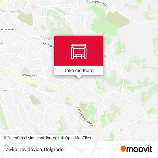 Živka Davidovića map