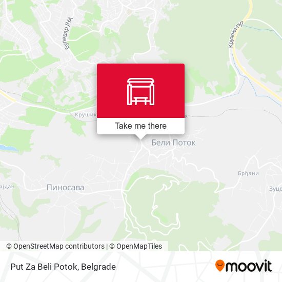 Put Za Beli Potok map